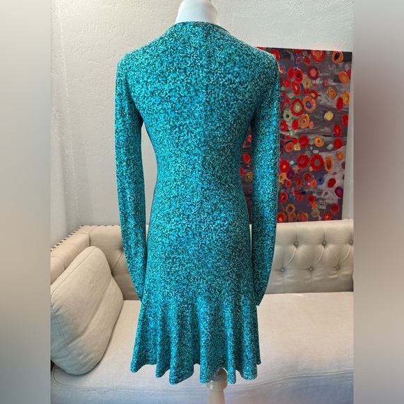 MICHAEL Michael Kors Multi Color Printed Flounce-Hem Dress XS - Picture 4 of 12